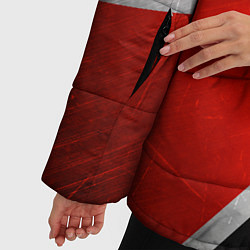 Куртка зимняя женская Honda - красные треугольники, цвет: 3D-черный — фото 2
