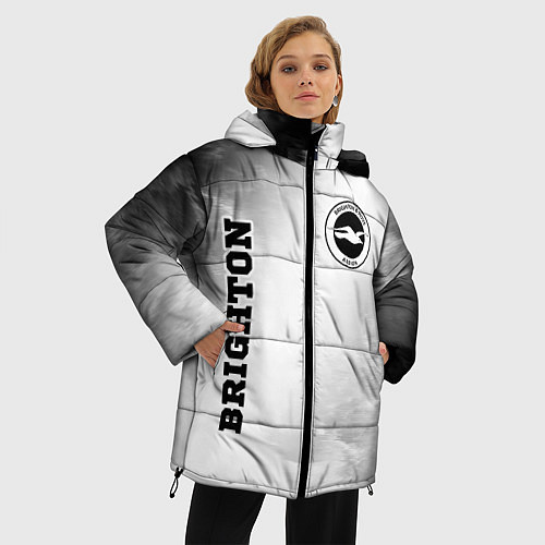 Женская зимняя куртка Brighton sport на светлом фоне вертикально / 3D-Черный – фото 3