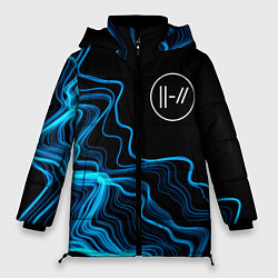 Куртка зимняя женская Twenty One Pilots sound wave, цвет: 3D-черный