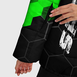 Куртка зимняя женская Jaguar green sport hexagon, цвет: 3D-черный — фото 2