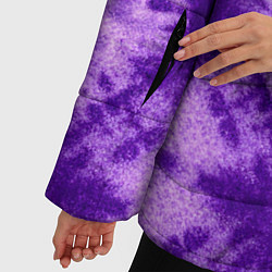 Куртка зимняя женская Тай дай фиолетовый, цвет: 3D-черный — фото 2