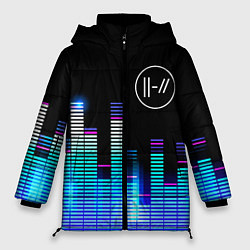 Куртка зимняя женская Twenty One Pilots эквалайзер, цвет: 3D-черный