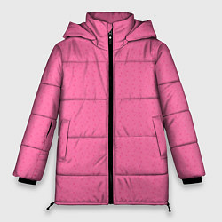 Куртка зимняя женская Яркий розовый однотонный в крапинку, цвет: 3D-светло-серый