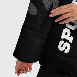 Куртка зимняя женская Sporting sport на темном фоне вертикально, цвет: 3D-черный — фото 2