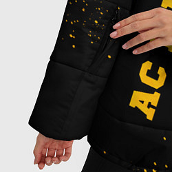 Куртка зимняя женская AC Milan - gold gradient вертикально, цвет: 3D-черный — фото 2