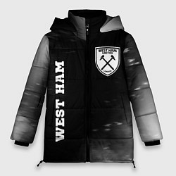 Куртка зимняя женская West Ham sport на темном фоне вертикально, цвет: 3D-черный