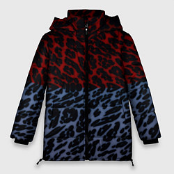 Куртка зимняя женская Леопардовый стиль текстура, цвет: 3D-черный