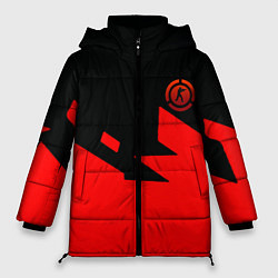 Куртка зимняя женская CSGO стильная геометрия красный, цвет: 3D-светло-серый