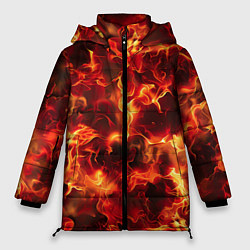 Куртка зимняя женская Огненный элементаль, цвет: 3D-красный