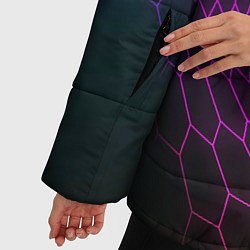 Куртка зимняя женская Citroen neon hexagon, цвет: 3D-черный — фото 2
