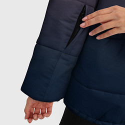 Куртка зимняя женская Градиент тёмный розовый в синий, цвет: 3D-черный — фото 2