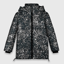 Куртка зимняя женская Тёмный серо-зелёный текстура напыление, цвет: 3D-черный