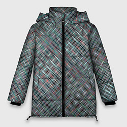 Куртка зимняя женская Тёмный бирюзовый текстурированный, цвет: 3D-черный