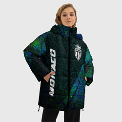 Куртка зимняя женская Monaco glitch blue, цвет: 3D-черный — фото 2