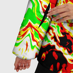 Куртка зимняя женская Кислотные краски, цвет: 3D-черный — фото 2