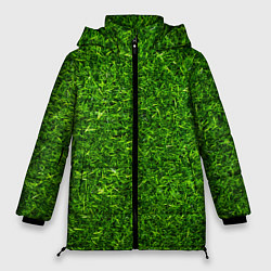 Куртка зимняя женская Текстура газона, цвет: 3D-светло-серый