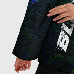 Куртка зимняя женская Bleach glitch blue, цвет: 3D-черный — фото 2