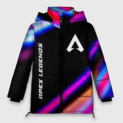 Куртка зимняя женская Apex Legends speed game lights, цвет: 3D-черный