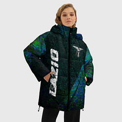 Куртка зимняя женская Lazio glitch blue, цвет: 3D-черный — фото 2