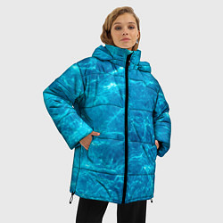 Куртка зимняя женская Водная текстура, цвет: 3D-светло-серый — фото 2