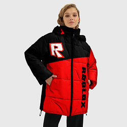 Куртка зимняя женская Roblox geometry red, цвет: 3D-черный — фото 2