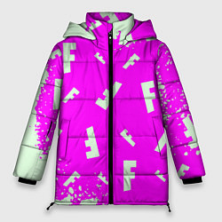 Женская зимняя куртка Fortnite pattern pink