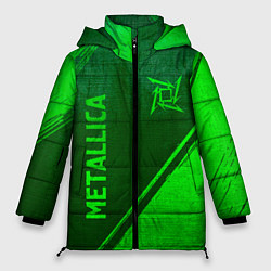 Куртка зимняя женская Metallica - green gradient вертикально, цвет: 3D-черный