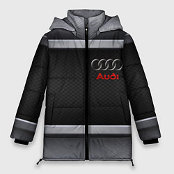 Куртка зимняя женская Audi metal texture, цвет: 3D-красный