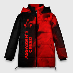 Куртка зимняя женская Assassins Creed - red gradient по-вертикали, цвет: 3D-черный