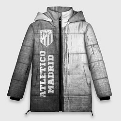 Куртка зимняя женская Atletico Madrid - grey gradient по-вертикали, цвет: 3D-черный