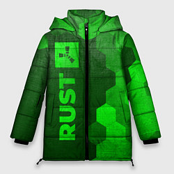 Куртка зимняя женская Rust - green gradient по-вертикали, цвет: 3D-черный