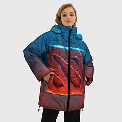 Куртка зимняя женская Dota 2: Symbol, цвет: 3D-черный — фото 2