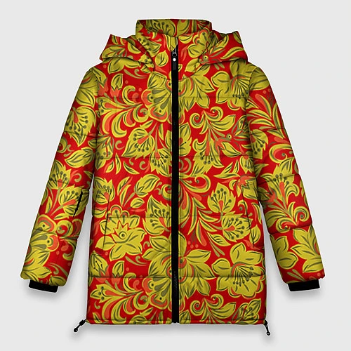 Женская зимняя куртка Хохлома / 3D-Красный – фото 1