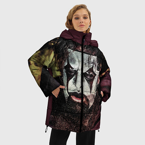 Женская зимняя куртка Slipknot Face / 3D-Черный – фото 3