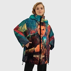 Куртка зимняя женская Доктор кто, цвет: 3D-черный — фото 2