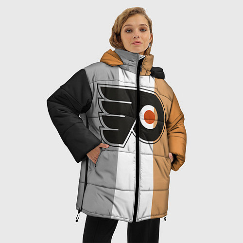 Женская зимняя куртка Philadelphia Flyers / 3D-Черный – фото 3