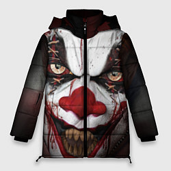 Куртка зимняя женская Зомби клоун, цвет: 3D-черный