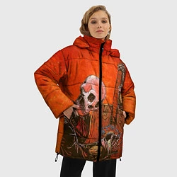 Куртка зимняя женская Скелет с гитарой, цвет: 3D-светло-серый — фото 2