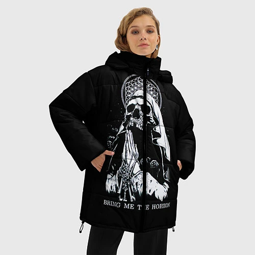 Женская зимняя куртка BMTH: Skull Pray / 3D-Черный – фото 3