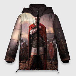 Куртка зимняя женская Князь Святослав Игоревич, цвет: 3D-красный