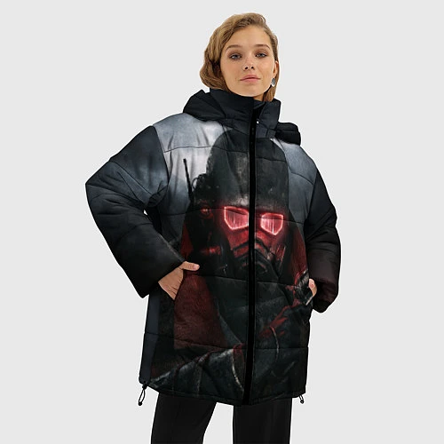 Женская зимняя куртка Fallout: New Vegas / 3D-Черный – фото 3