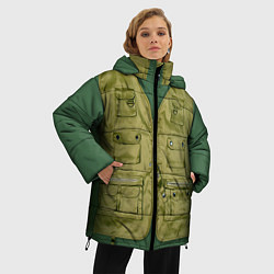 Куртка зимняя женская Жилетка рыбака, цвет: 3D-красный — фото 2