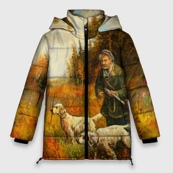 Куртка зимняя женская Охота на утку, цвет: 3D-черный