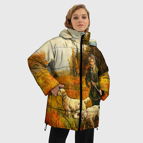 Женская зимняя куртка Охота на утку / 3D-Черный – фото 3