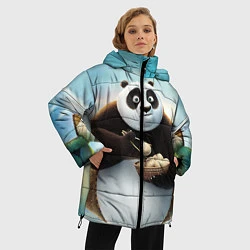 Куртка зимняя женская Кунг фу панда, цвет: 3D-красный — фото 2