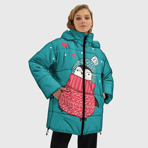 Женская зимняя куртка Пингвинчик / 3D-Черный – фото 3