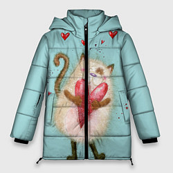 Куртка зимняя женская Котик, цвет: 3D-светло-серый