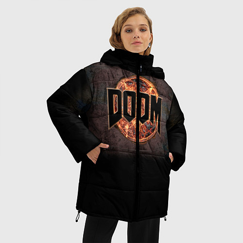 Женская зимняя куртка DOOM Fire / 3D-Черный – фото 3