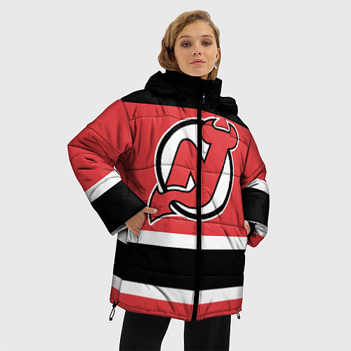 Женская зимняя куртка New Jersey Devils / 3D-Красный – фото 3