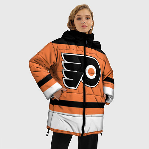 Женская зимняя куртка Philadelphia Flyers / 3D-Черный – фото 3